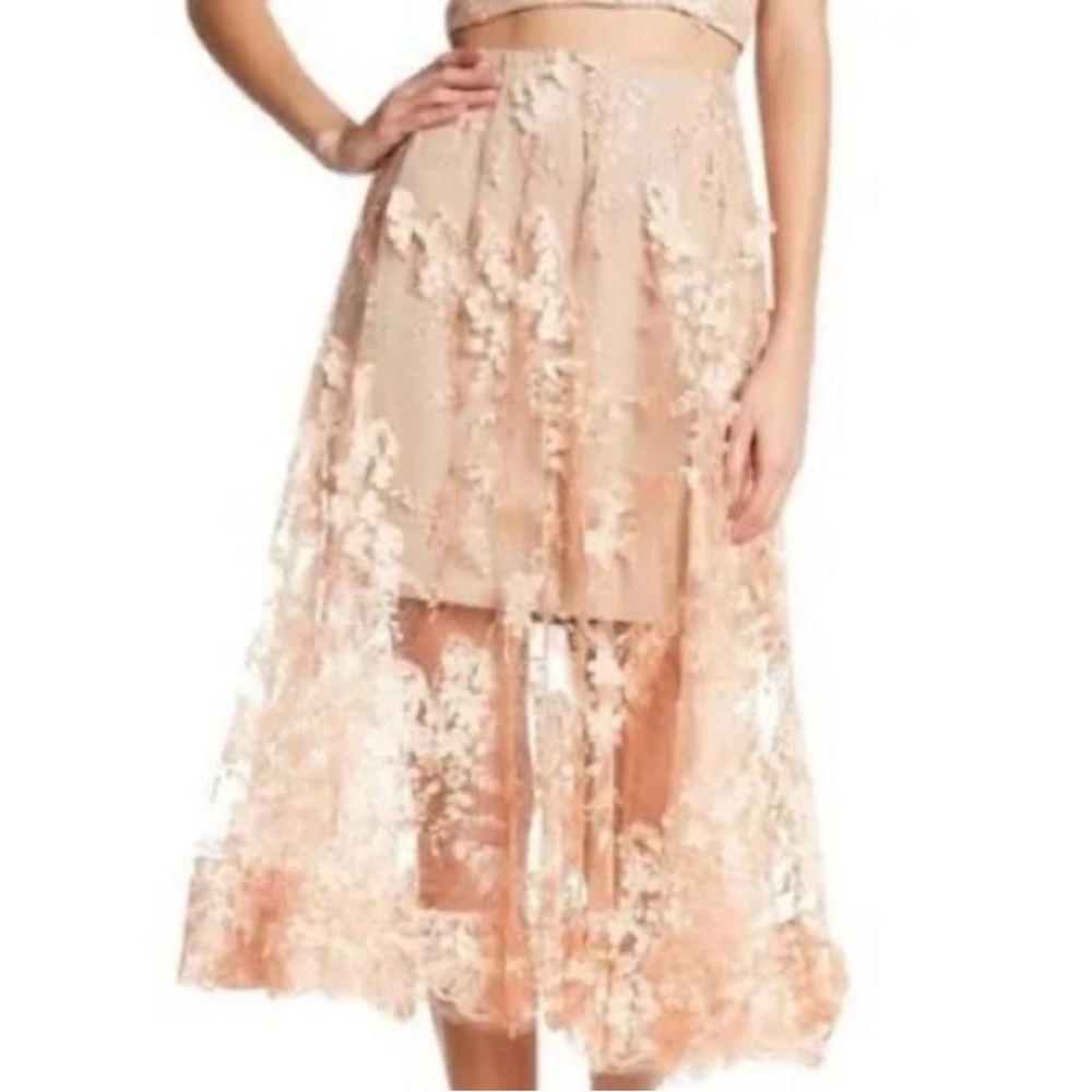 Nordstrom Peach Floral Skirt